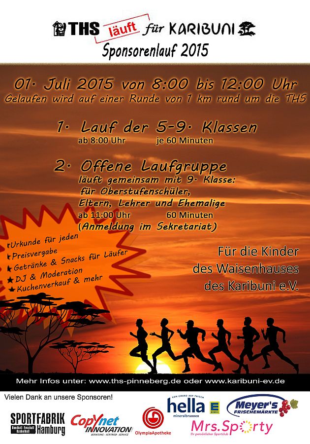 Flyer "THS läuft für Karibuni" 2015